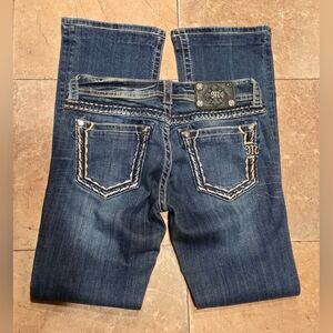 Miss Me Boot Cut Distressed Embellished Denim Jeans